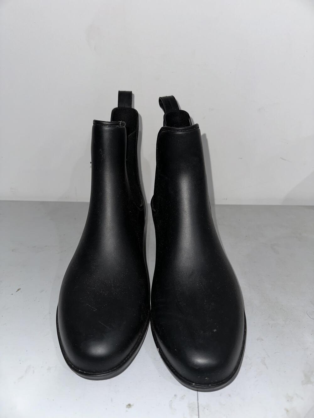 Target Boots Womens Size 7 Black Chelsea Ankle Bootie Slip On Elastic Gore Matte